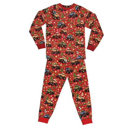 Multicolor view of the Christmas pajama set pattern