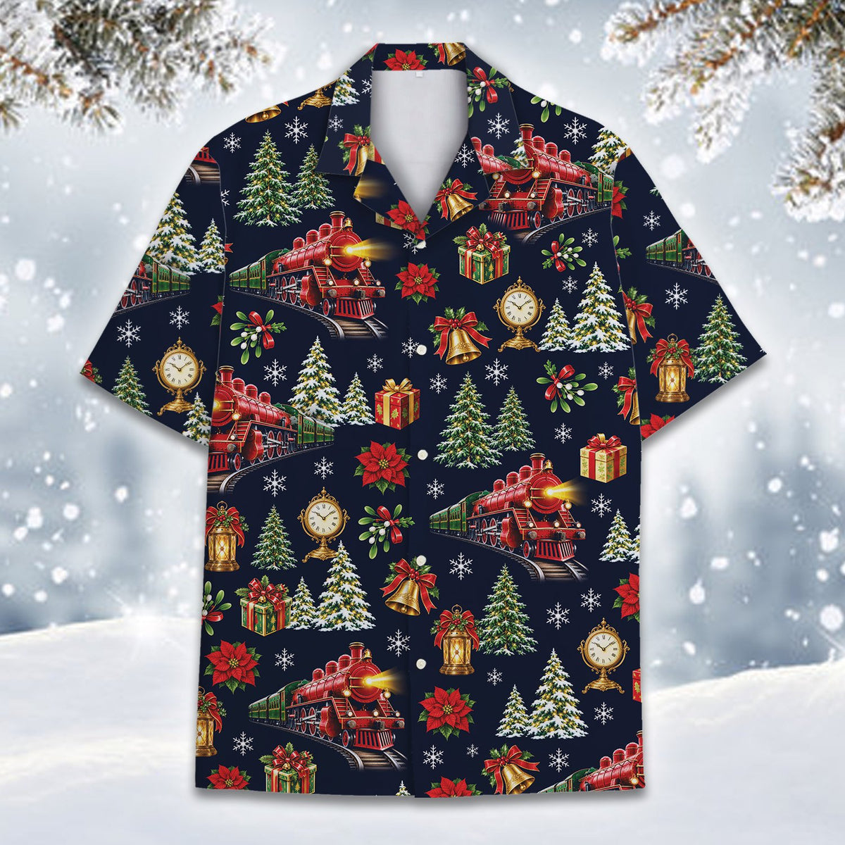 Additional front view of the christmas matching pajama set