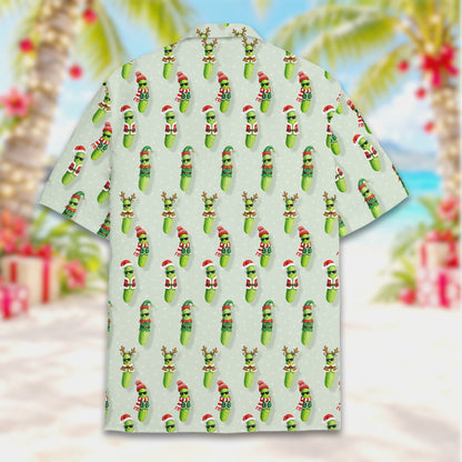 Full back view of the light green holiday pajama set
