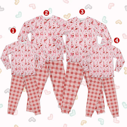 Additional front view of the matching family christmas pajama set