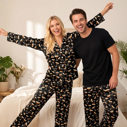 Second lifestyle view showing the matching family pajamas in use