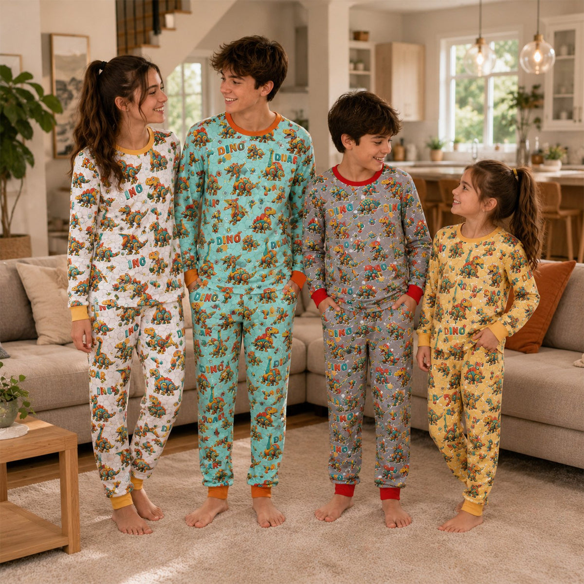 Second lifestyle view of the matching family pajamas