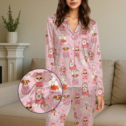 Additional front view of the matching pajamas for family.