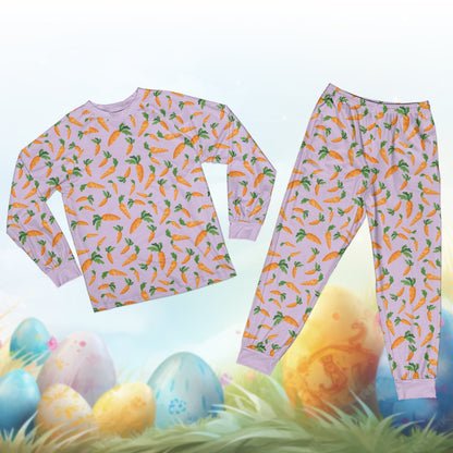 Purple variation front view of the easter pajama set