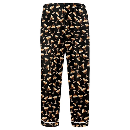 Alternative front view of the espresso martini pajama set