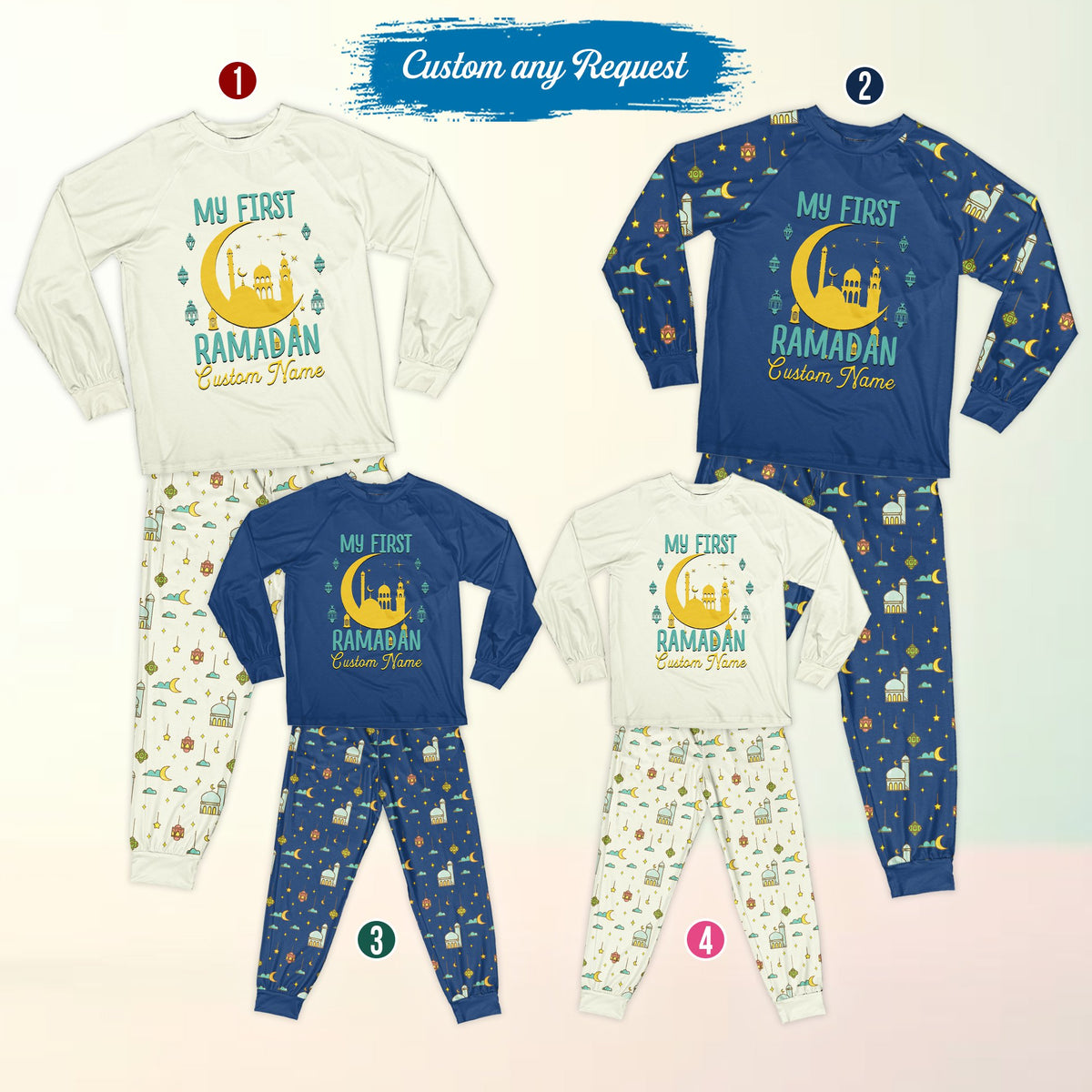Alternative front view of the faith pajama set