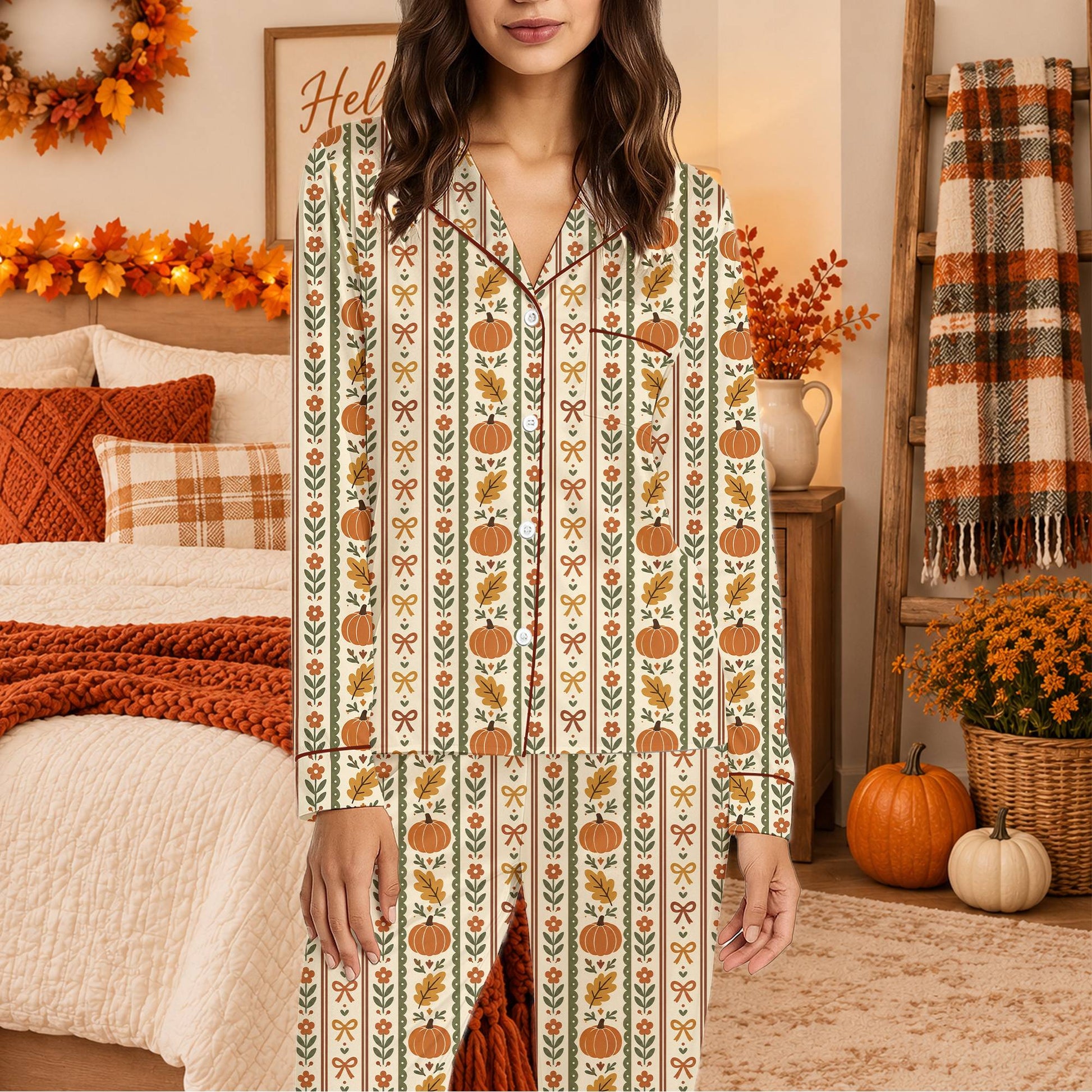 Lifestyle image of the matching family outfits worn together