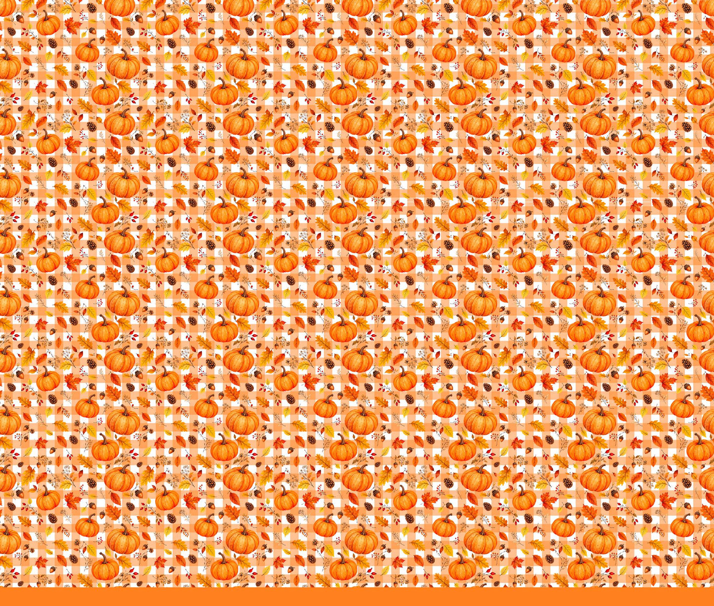 Fourth alternate view displaying the colorful autumn leaves and acorn pattern