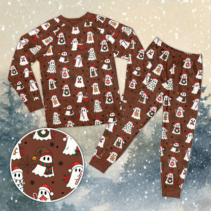 Multicolor view showing the festive ghost and candy cane pattern