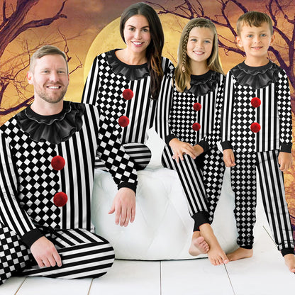 Another lifestyle view of the family enjoying their matching pajamas for family