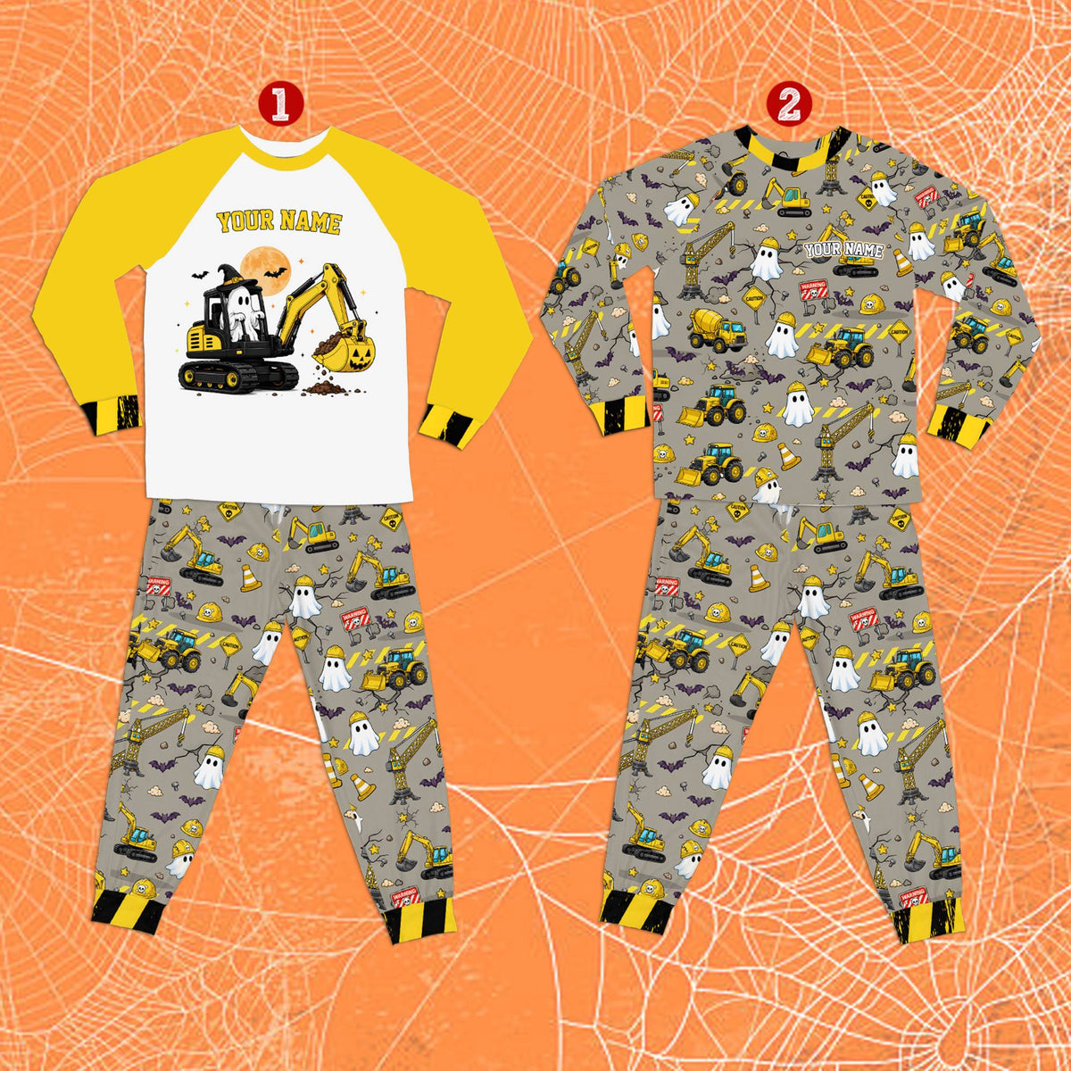 Another front view of the personalized pajama set.