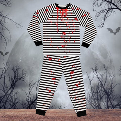 Front view of the Halloween horror pajama set matching family outfit