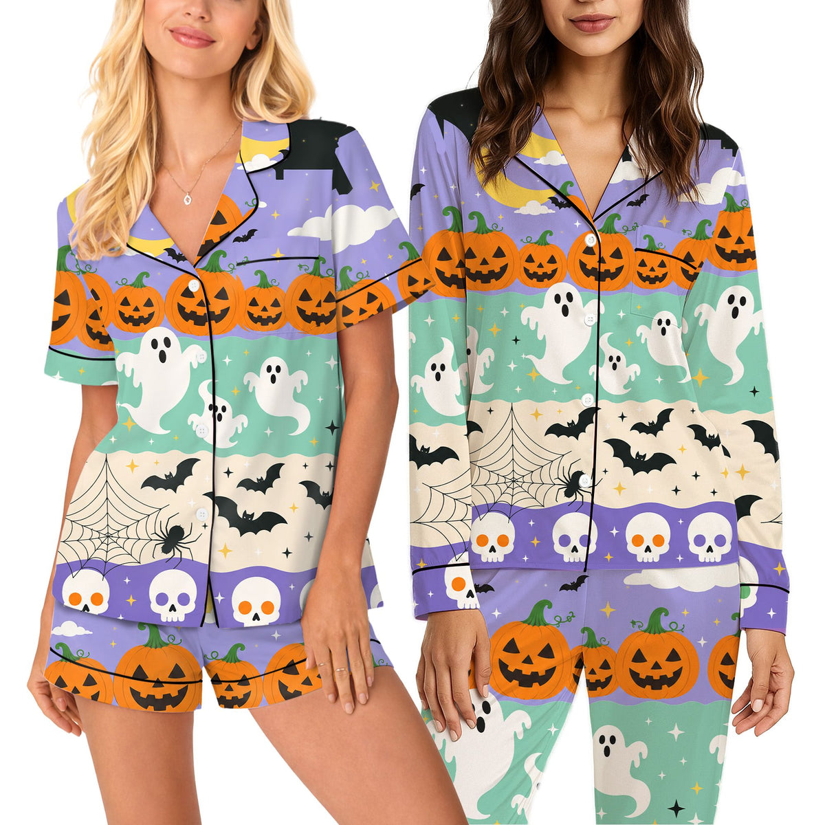 Additional lifestyle shot of the Halloween pajama set