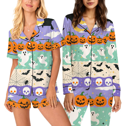 Additional lifestyle shot of the Halloween pajama set