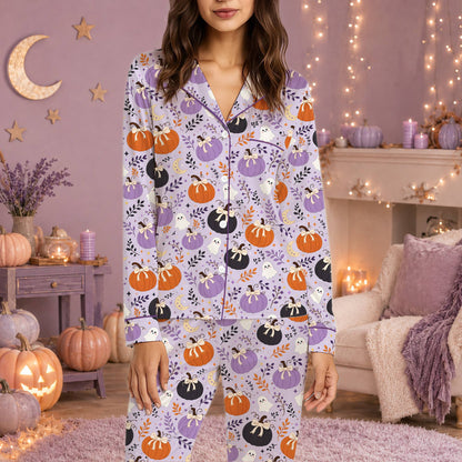 Final front view of the matching family halloween pajama set