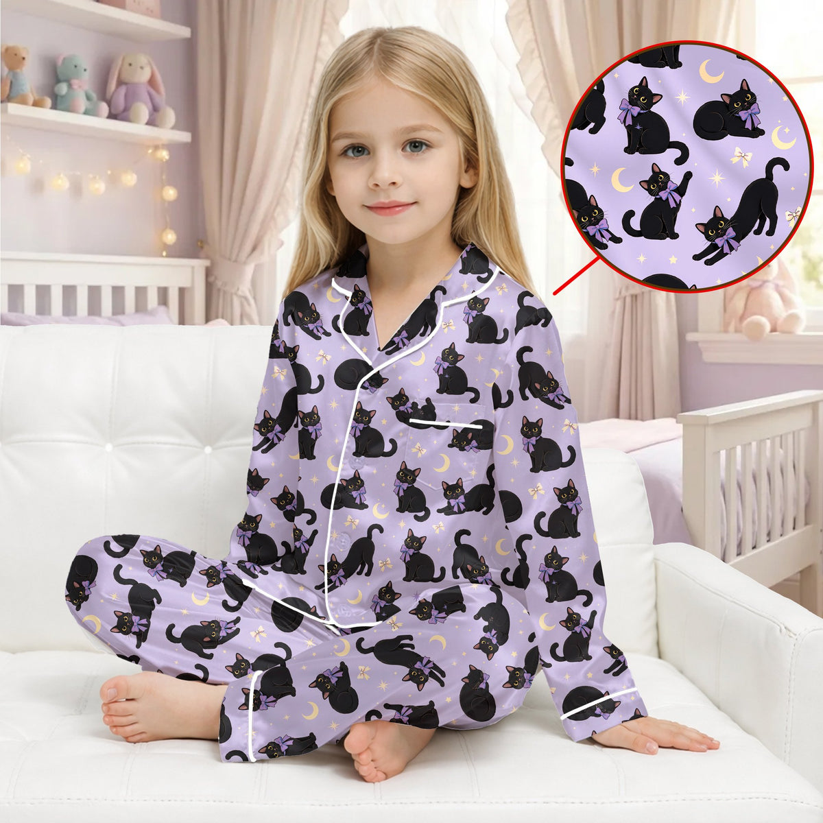 Lifestyle view of people wearing the matching pajamas for family