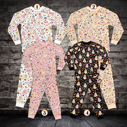 Multicolor view of Halloween matching pajamas for the whole family christmas alternative
