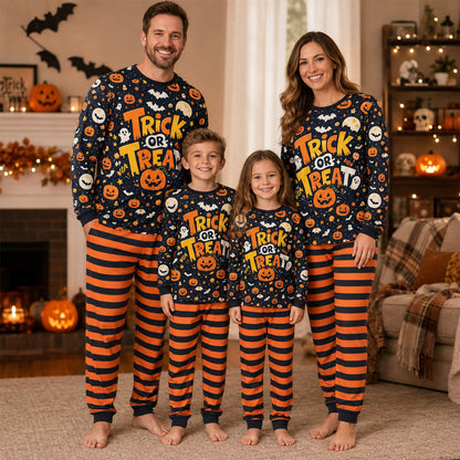 Halloween family pajama set lifestyle gathering
