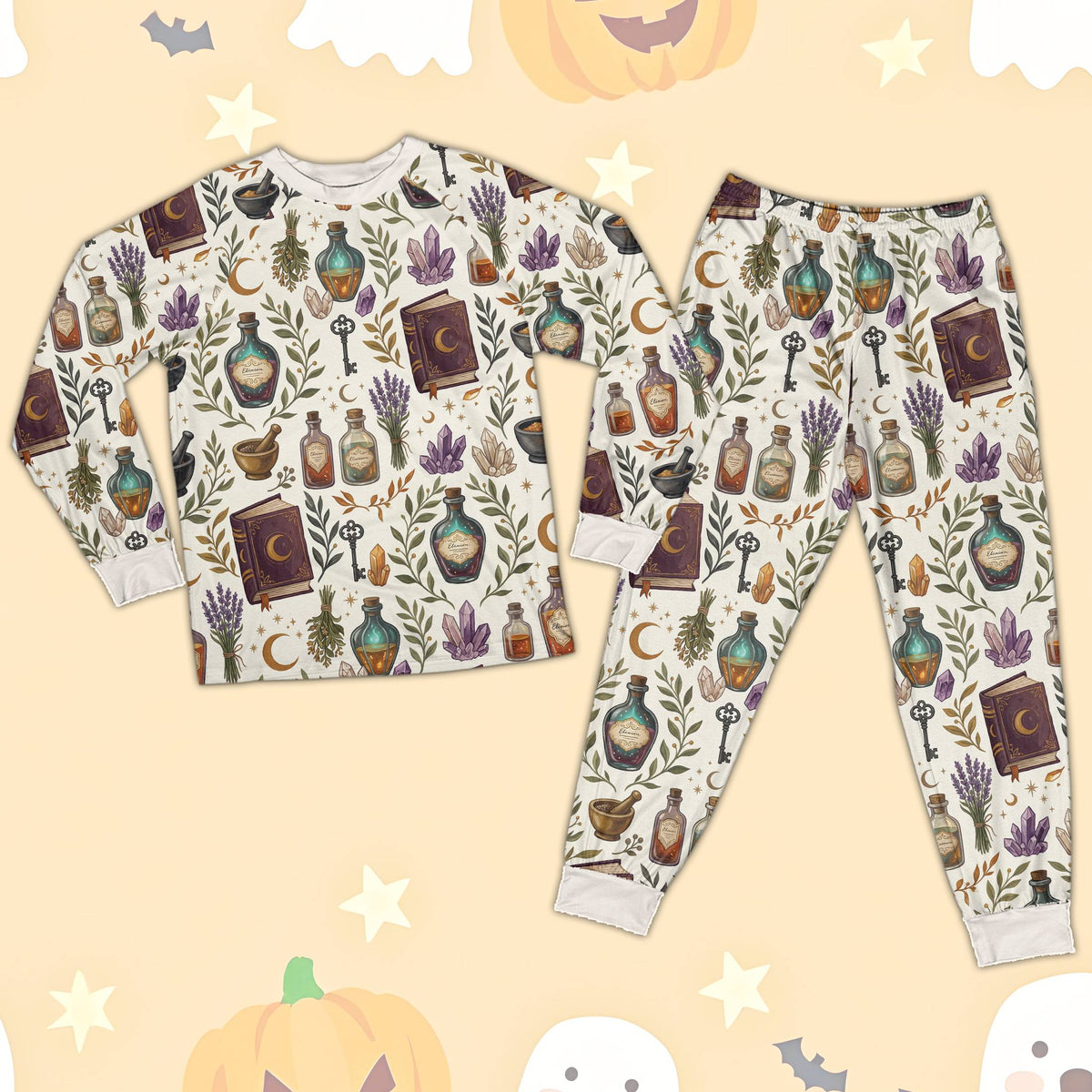 Alternative view of the matching family pajama set highlighting the holiday pattern