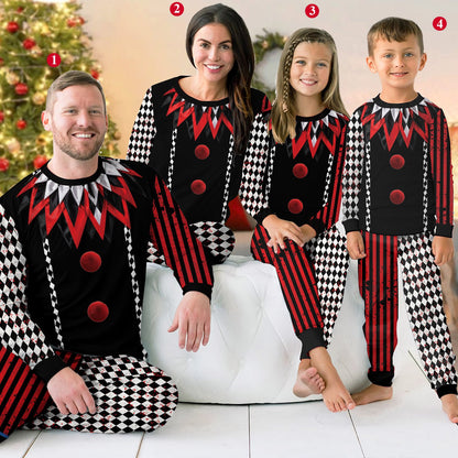 Lifestyle view showing the full fit of the matching family pajama set