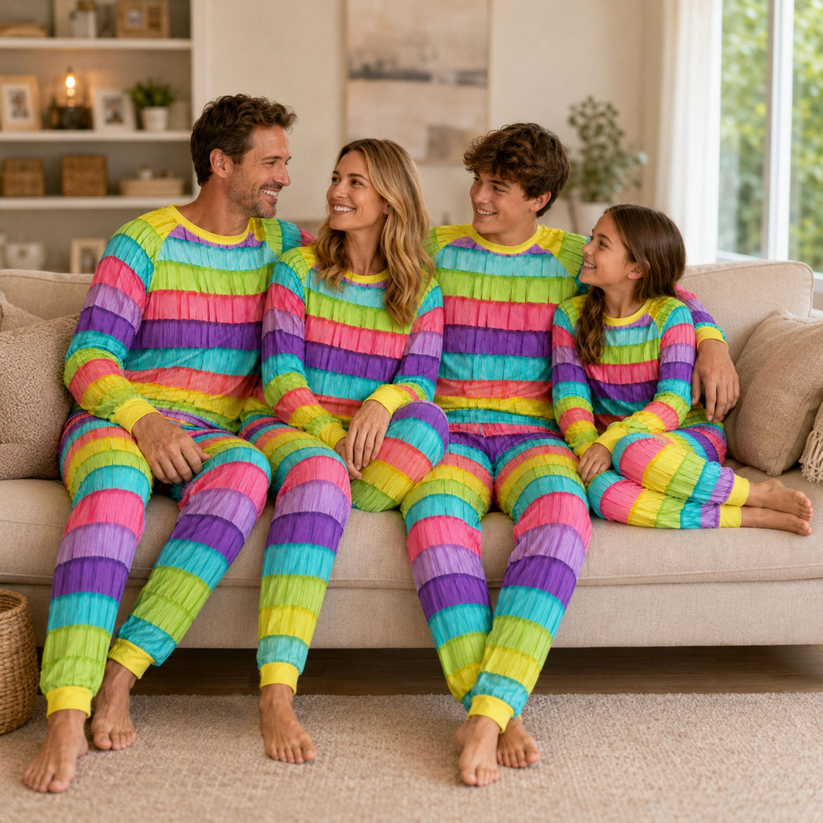 Additional lifestyle view of the matching family pajamas