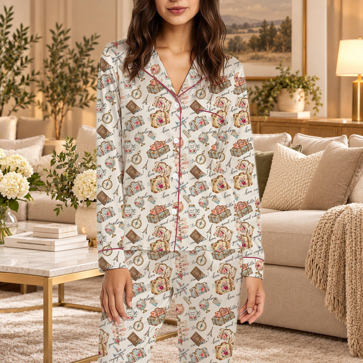 Another lifestyle shot of the matching family pajamas