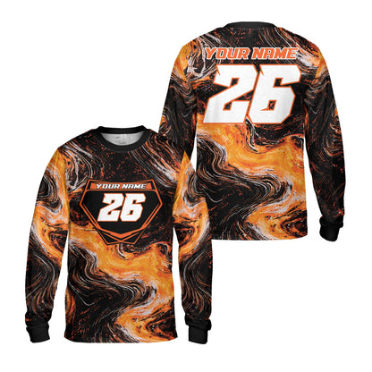 Main view of personalized black abstract baseball jersey with custom name and number