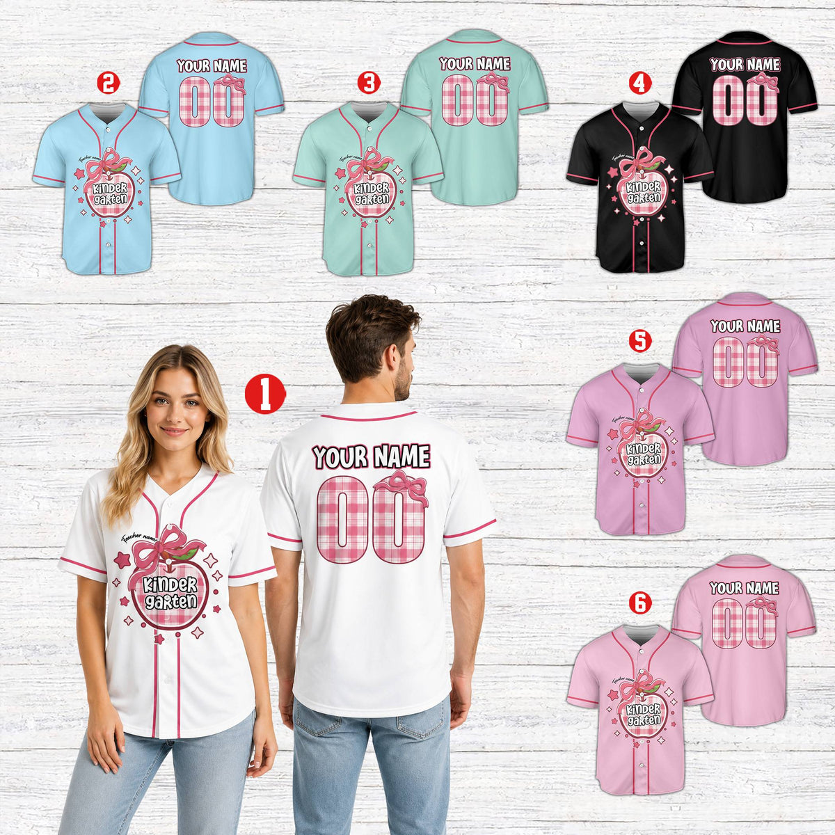 Lifestyle view of the back to school baseball jersey being worn outdoors