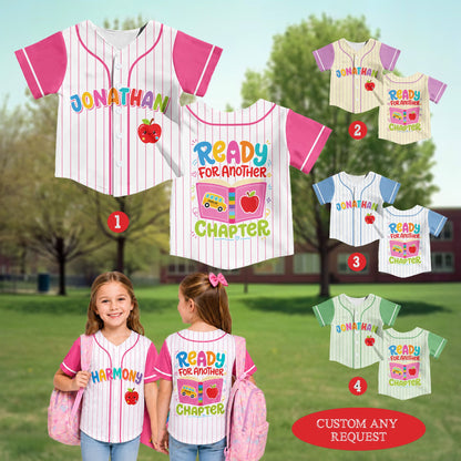 Third lifestyle view of the custom baseball jersey being worn