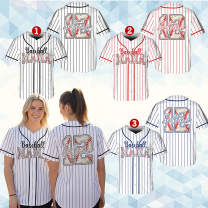 Side view of the baseball mama baseball jersey