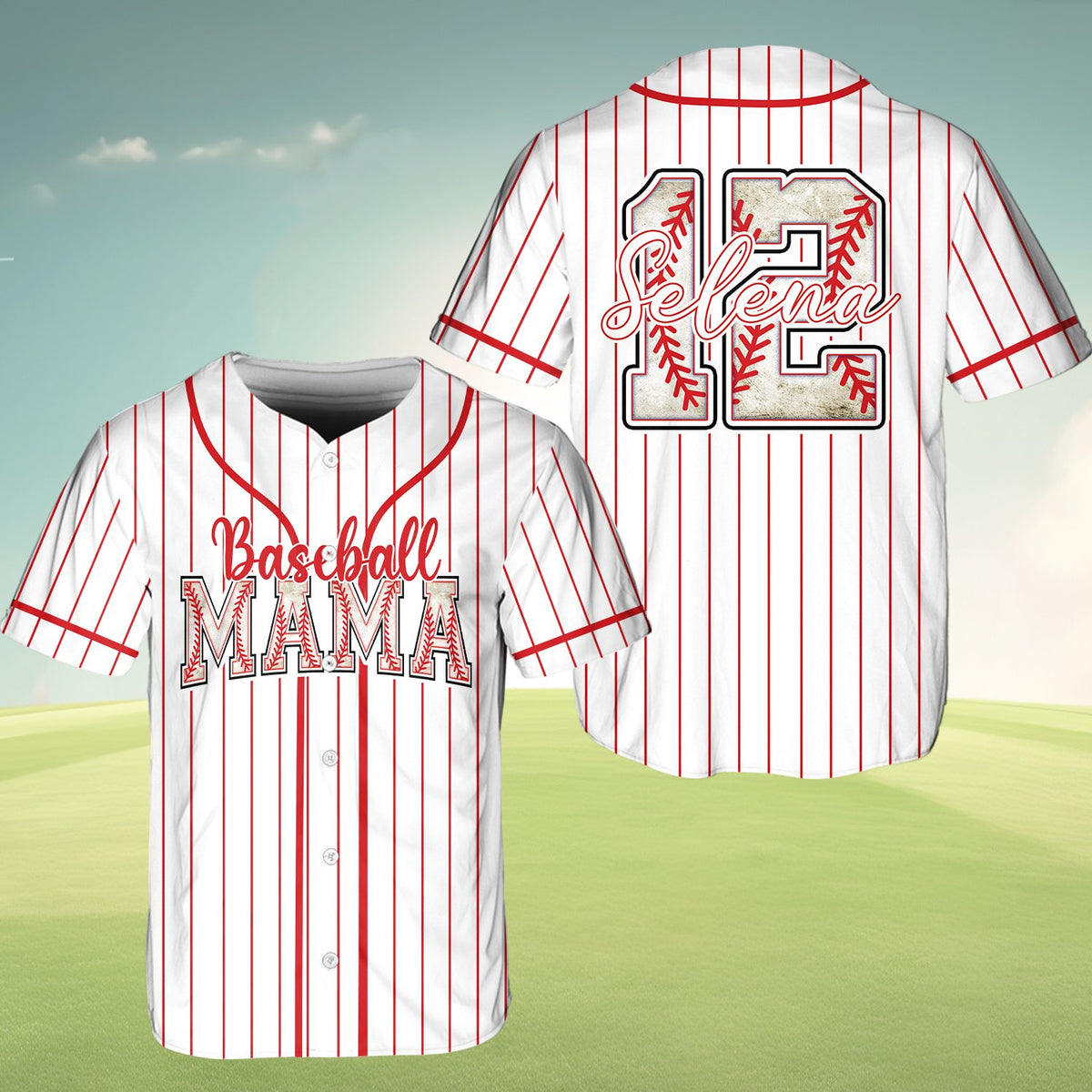 Additional front view of the personalized jersey