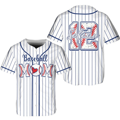 Additional front view of custom baseball jersey