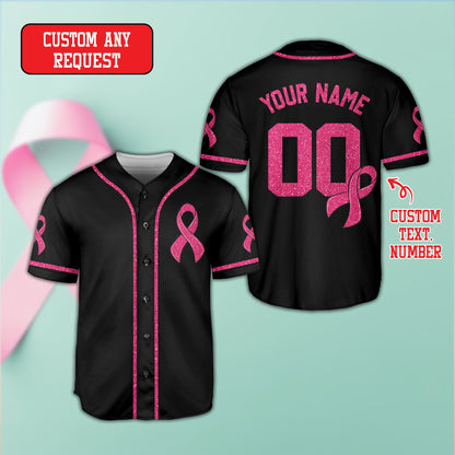 Another front view of the black custom baseball jersey