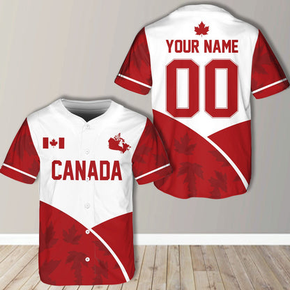Another front view of the custom white and red baseball jersey