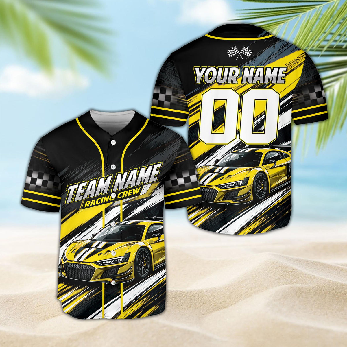 Personalized name and number layout on the front of the jersey
