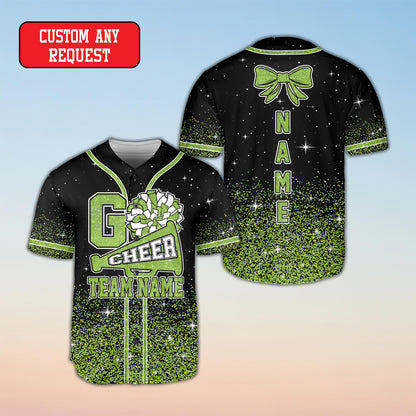 Back view showing the large bow graphic and vertically stacked custom name