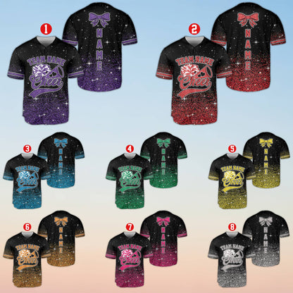 Multicolor variant of the cheerleading baseball jersey