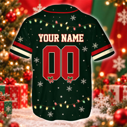 Additional back view of the dark green custom name and number baseball jersey