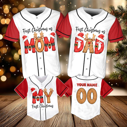 Adult wearing the white custom name and number baseball jersey in a lifestyle setting