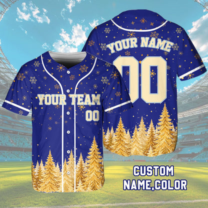 Another front view of the personalized christmas baseball jersey