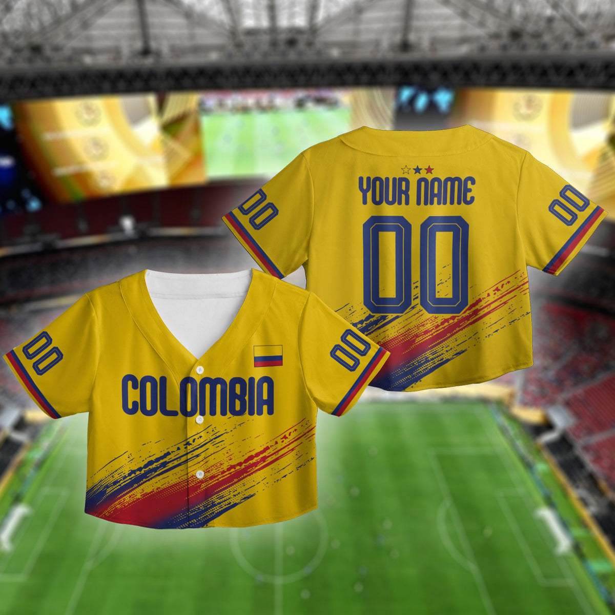 Lifestyle image of someone wearing the white Colombia baseball jersey