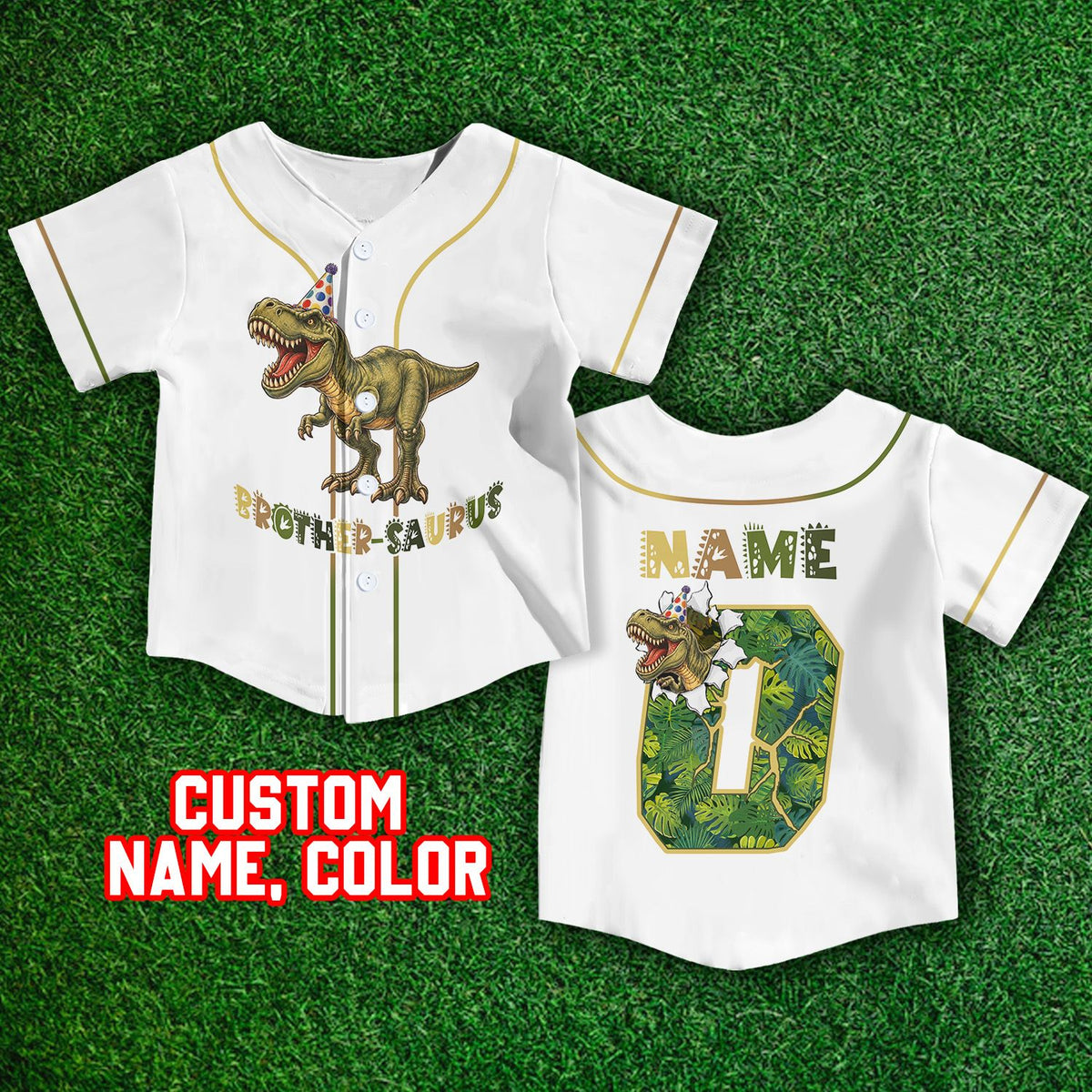 Detailed view of the custom name and number on the jersey back