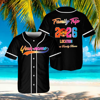 Back view of white custom baseball jersey with colored piping
