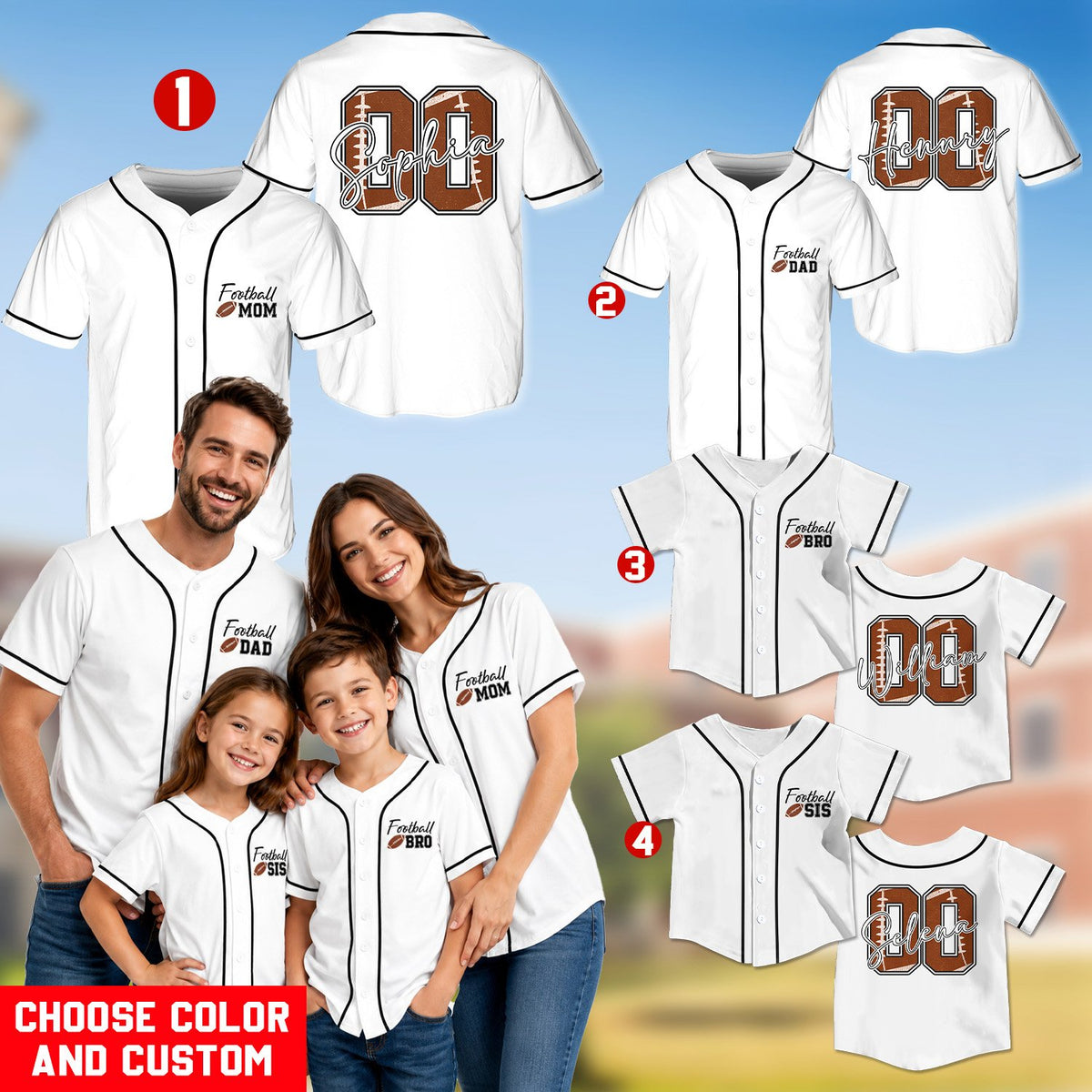 Another lifestyle angle of the custom baseball football jersey