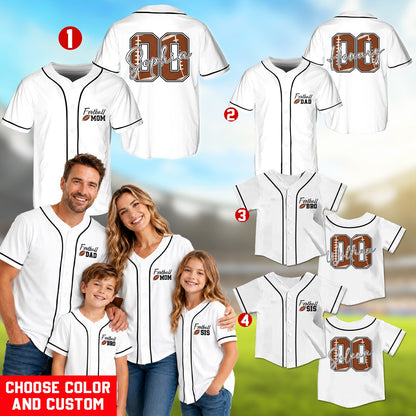 Person modeling the personalized white baseball jersey