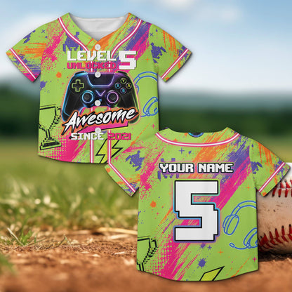 Another front view of the custom gaming baseball jersey