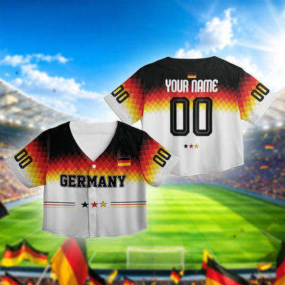 Adult personalized baseball jersey with Germany theme