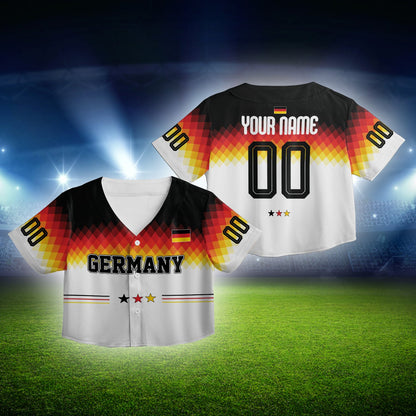 Polyester custom baseball jersey with abstract flag design