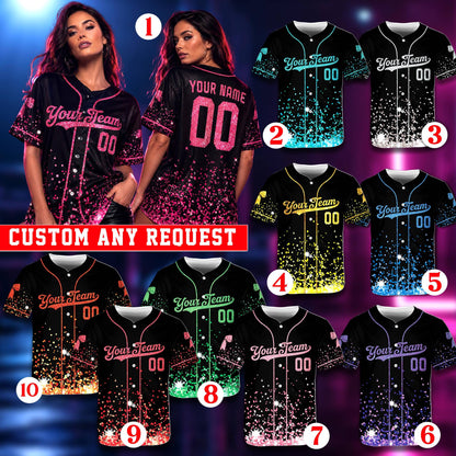 Lifestyle view of the custom name and number baseball jersey