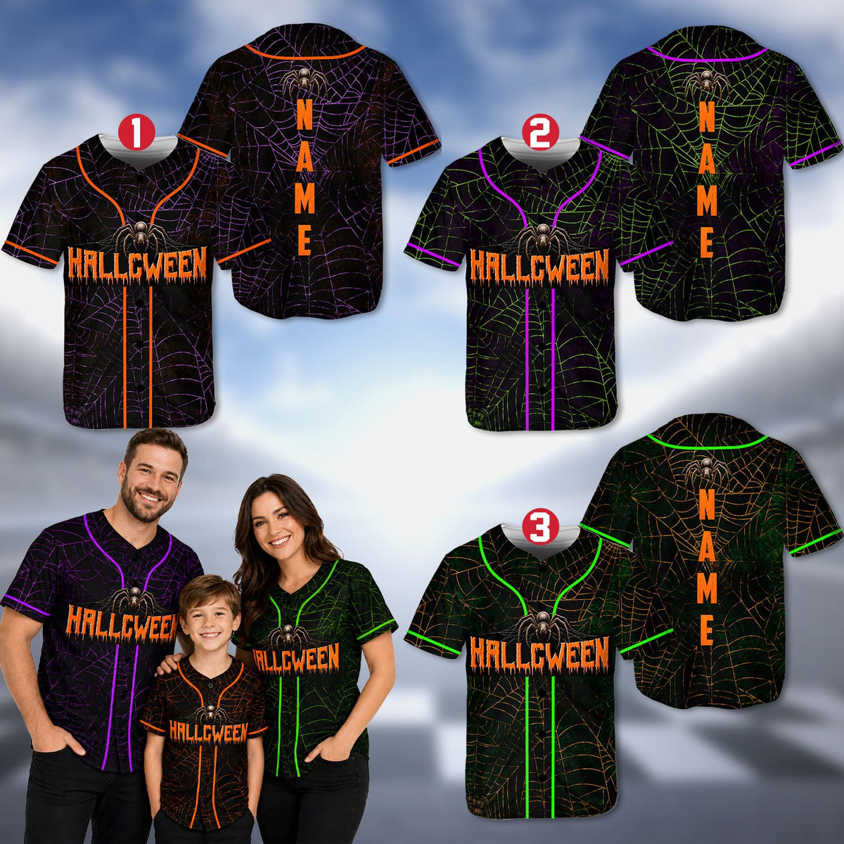 Detailed front view of the personalized baseball jersey showing the button closure